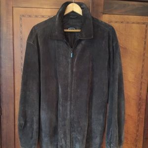 Brandini Suede Leather Men’s Brown Large Jacket